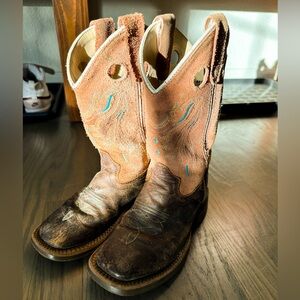 CODY JAMES BOYS' INLAY WESTERN BOOTS - BROAD SQUARE TOE size 12